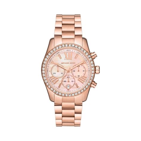 michael kors lexington rose gold-tone watch